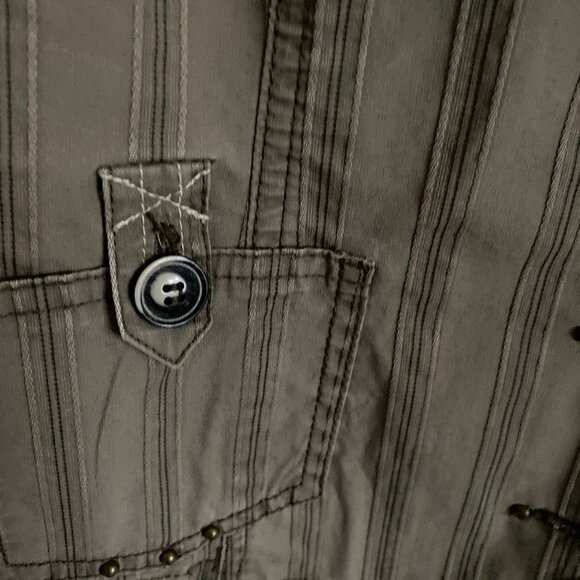 GERMAN LUXURY BRAND KENNY S. VEST WOMEN'S OLIVE GREEN TAILORED SZ 42EU/12US - Picture 5 of 8